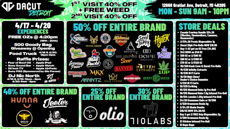 DACUT Get Up To 50% Off Your Favorite Brands 4/17 - 4/20