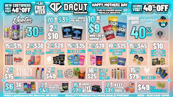 DACUT - Monroe 30% off Jeeter, 2/$15 Stiiizy, 2/$20 MKX + MORE