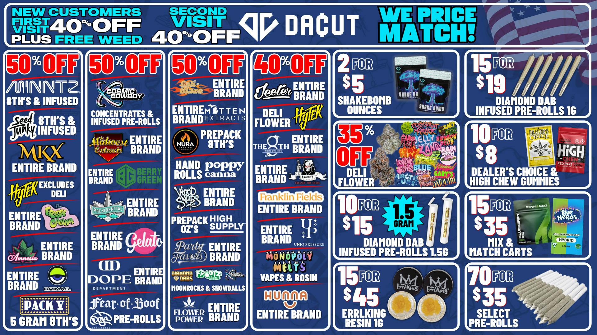 DACUT - Monroe Memorial Weekend Blowout - Up to 50% OFF Store