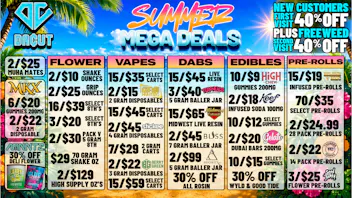 DACUT - Monroe 70/$35 Prerolls, 2/$25 Ounces, 15/$35 Carts +More