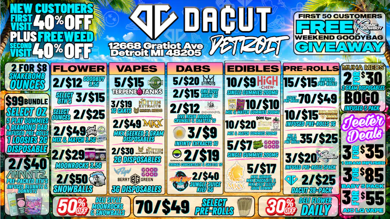 DACUT 2/$8 Shake OZ, 5/$15 Carts, 5/$7 Gummies + MORE