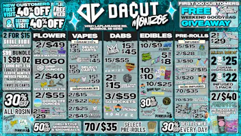 DACUT - Monroe 15/$35 Carts, 15/$45 Wax, 70/$35 Pre-Rolls