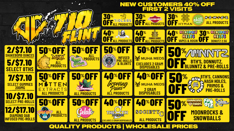 DACUT - FLINT 2/$7.10 Shake OZ, 50%, 50% & 30% OFF Brands + More