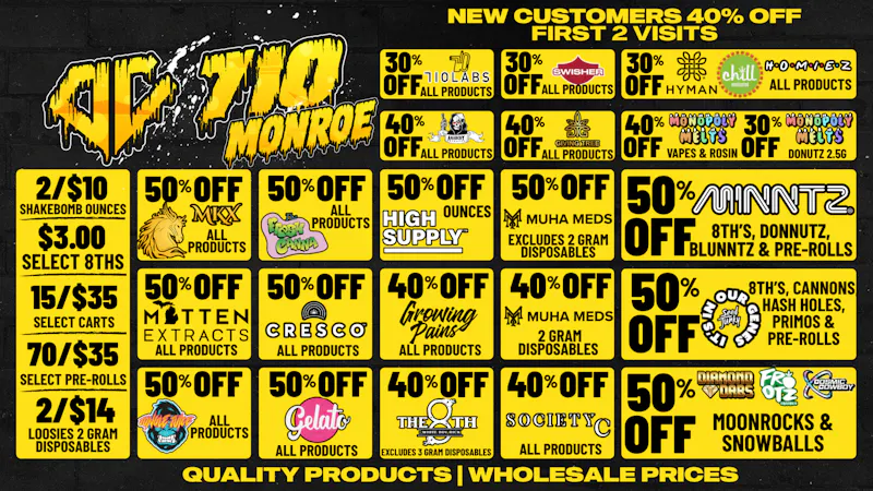 DACUT - Monroe 2/$10 Shake OZ, 50%, 50% & 30% OFF Brands + More
