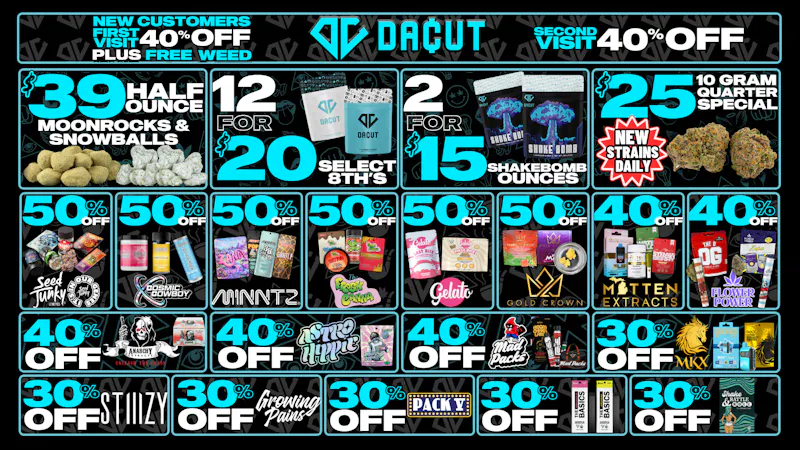 DACUT 50%, 40%, 30% OFF Your Favorite Brand + MORE!