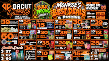 DACUT - Monroe $15 Maxout,50% OFF Select Brands,3/$60 Baby Jeeter