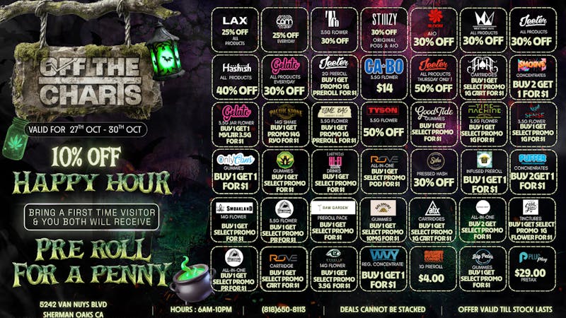 Off the Charts - Sherman Oaks DONT GET SPOOKED AWAY UNBELIEVABLE PRICES !