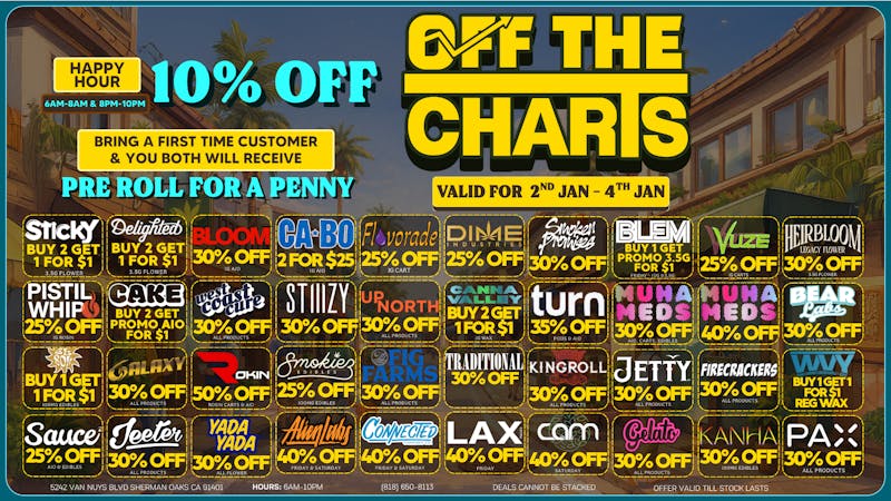 Off the Charts - Sherman Oaks NEW YEAR NEW FIRE DEALS
