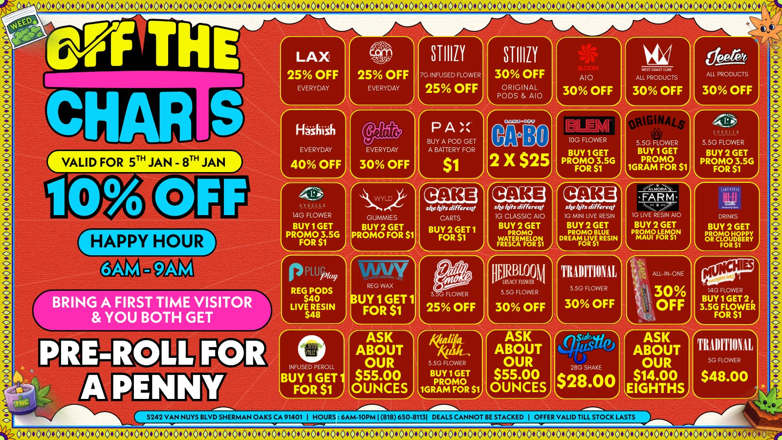 Off the Charts - Sherman Oaks IT RAINS , WE POUR..... THE FIRE DEALS TO STAY LIT