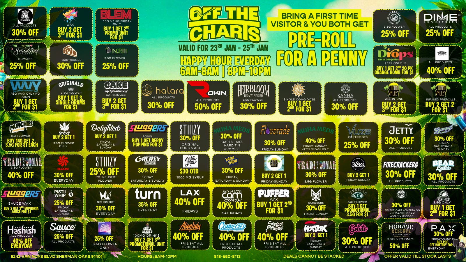 Off the Charts - Sherman Oaks EARLY BIRDS SPECIAL EVERYDAY!!