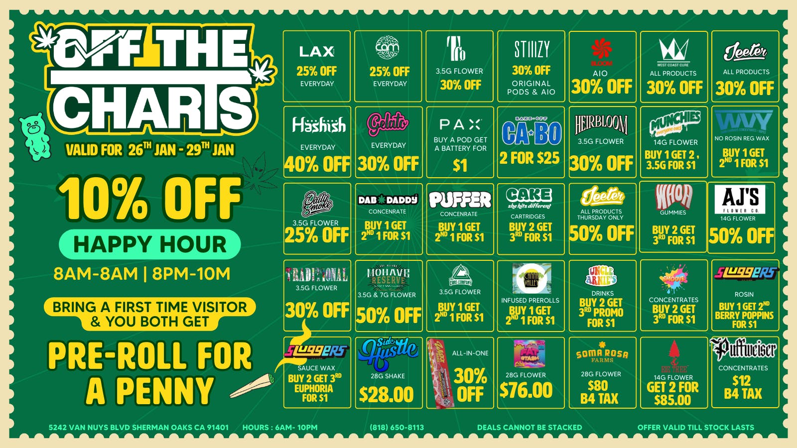 Off the Charts - Sherman Oaks WERE NOT DALASKA BUT WE GOT DA FIRE DEALS !