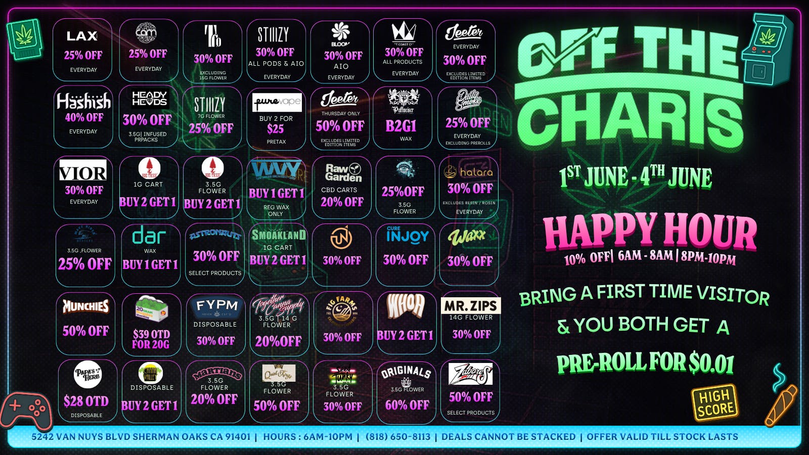Off the Charts - Sherman Oaks Good Weed , Great Vibes , Fire 🔥 Weed, 🔥 Deals !