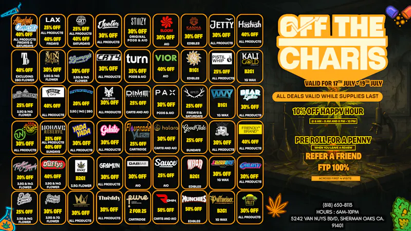 Off the Charts - Sherman Oaks 🔥⚽🏆WORLD CUP DEALS🔥⚽🏆