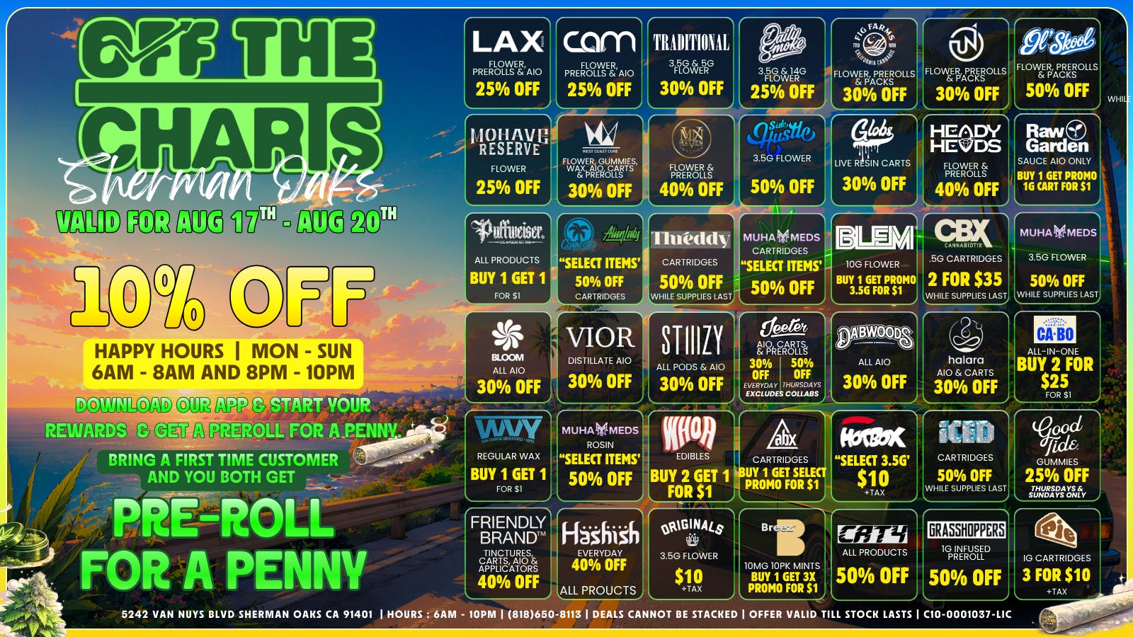 Off the Charts - Sherman Oaks 🏆 DAILY DEALS • EVERY DAY