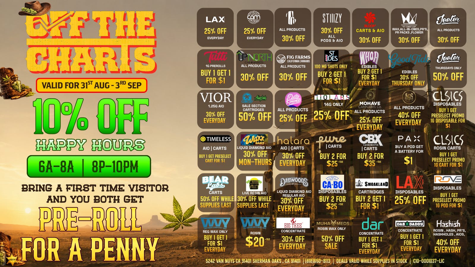Off the Charts - Sherman Oaks 🔥 WM Sherman Oaks — DAILY DEALS & FRESH DROPS 🔥