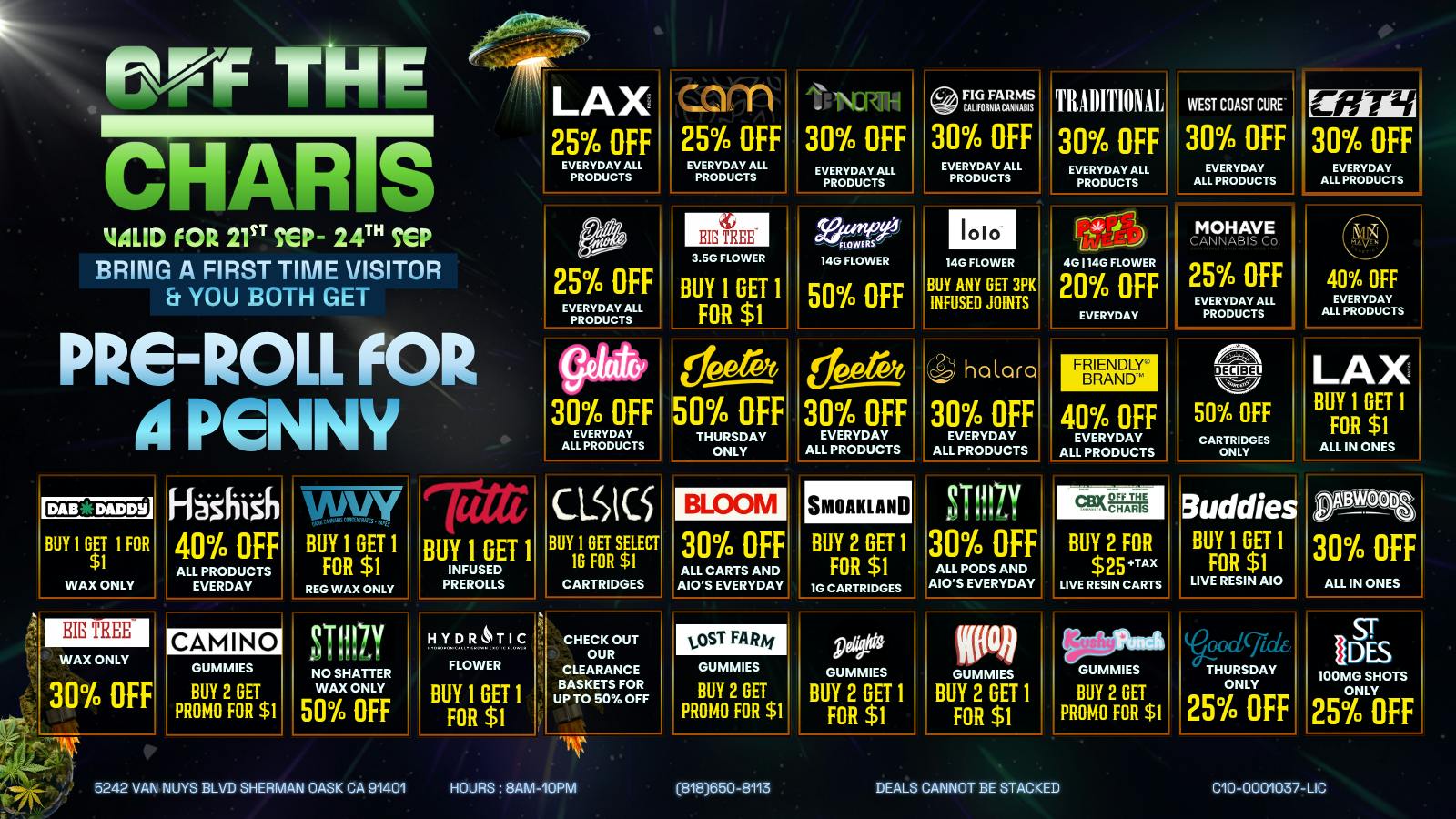 Off the Charts - Sherman Oaks FIRE WEEKDAY DEALS