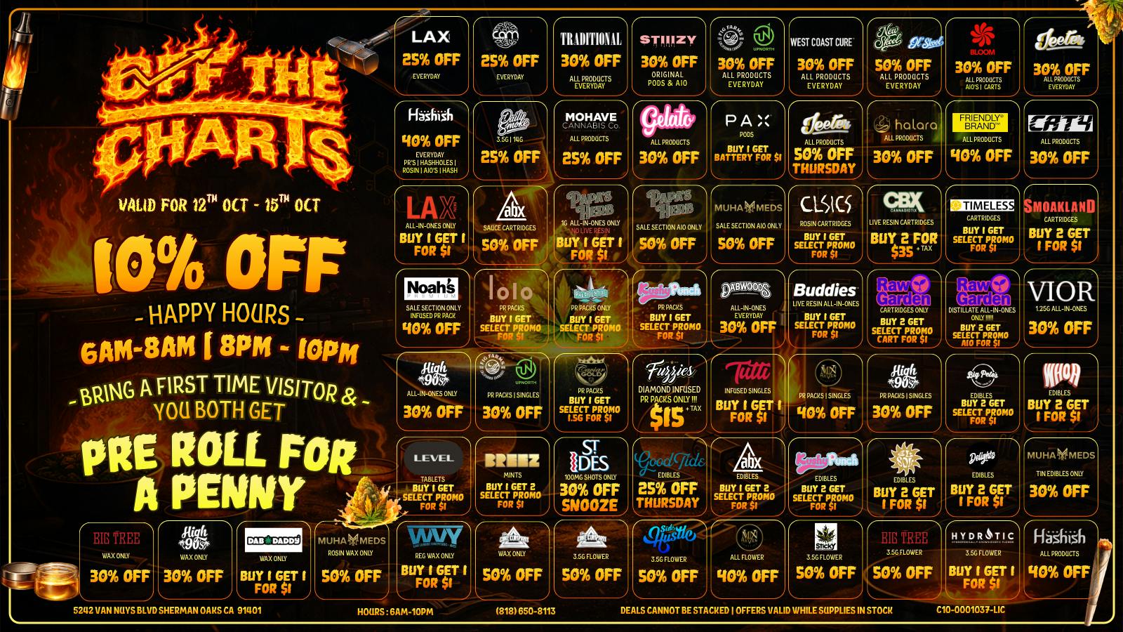 Off the Charts - Sherman Oaks FIRE DEALS | UP TO 50% OFF! (select items)🔥