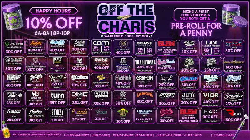 Off the Charts - Sherman Oaks 🔥 WEEKEND DEALS ARE HERE AT OTC SHERMAN OAKS! 🔥