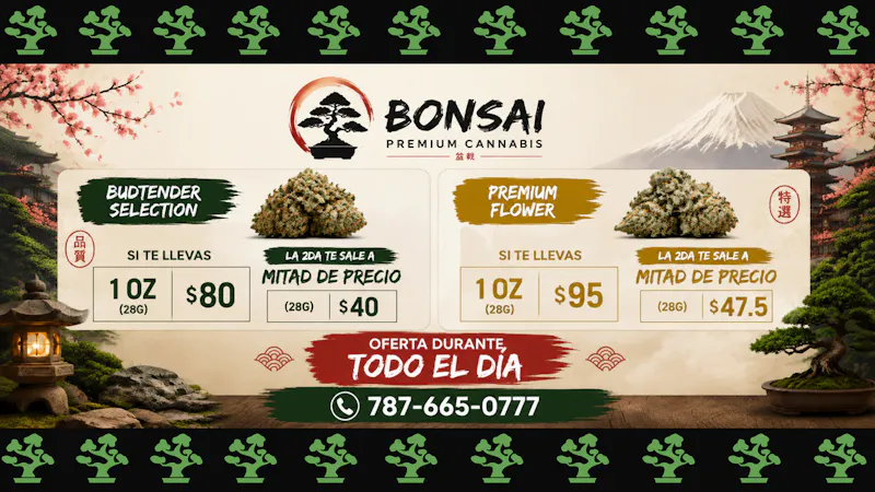 Bonsai Cannabis Collection Llevate 28G y la 2da la siguiente 50% OFF 👁️👁️