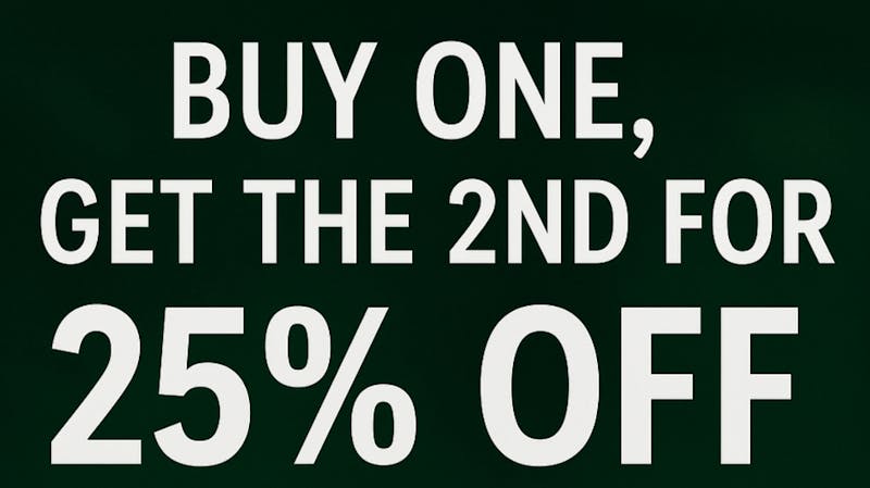 Nature's Spot Buy one get 2nd item 25% off