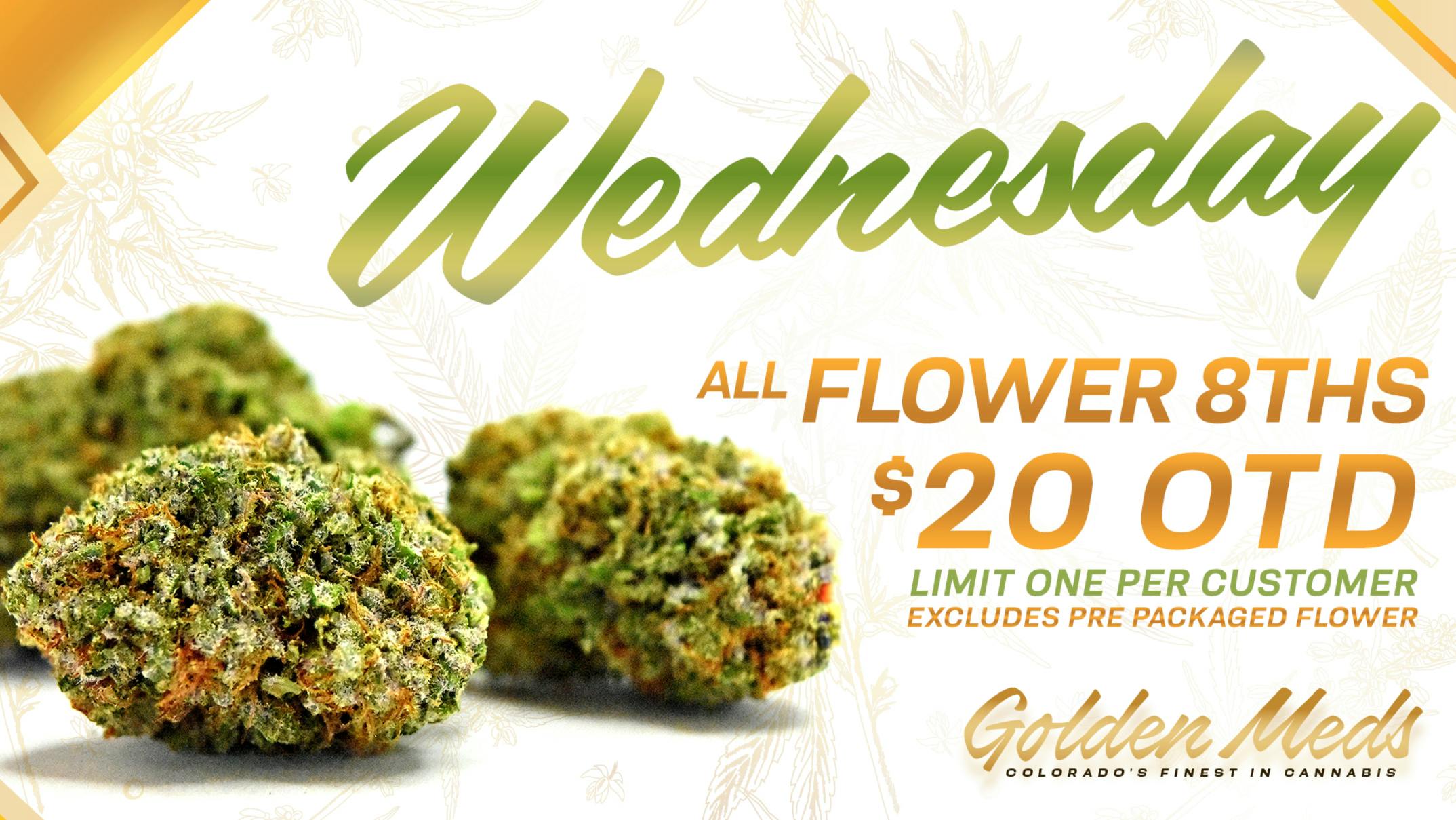 Golden Meds - Quebec ALL FLOWER 1/8THS FOR $20