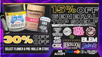 South Bay Canna Clinic 30% OFF SELECT FLOWER & PREROLLS EVERY THURSDAY