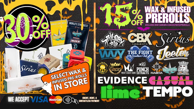South Bay Canna Clinic 15% OFF WAX & INFUSED PREROLLS EVERY SATURDAY