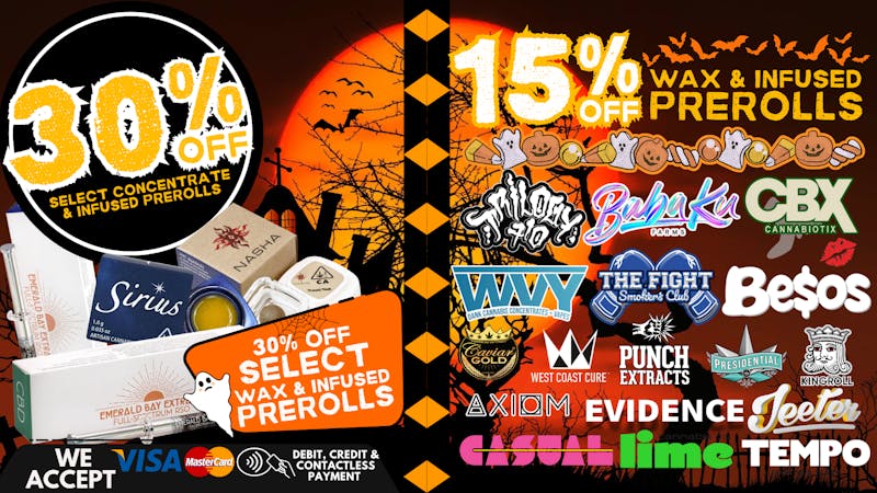 South Bay Canna Clinic 30% OFF WAX & INFUSED PREROLLS EVERY SATURDAY