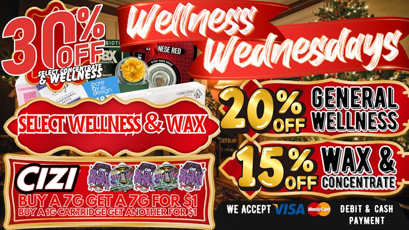 South Bay Canna Clinic 30% OFF WAX & WELLNESS EVERY WEDNESDAY