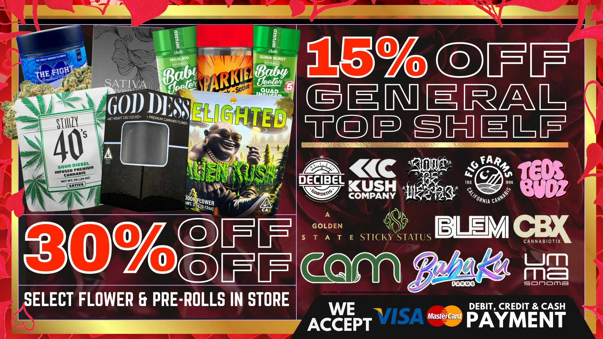 South Bay Canna Clinic 30% OFF SELECT FLOWER & PREROLLS EVERY THURSDAY