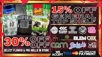 South Bay Canna Clinic 30% OFF SELECT FLOWER & PREROLLS EVERY THURSDAY