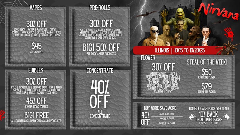 Nirvana Dispensary - Palatine NIRVANA: 25-45% OFF SELECT ITEMS!