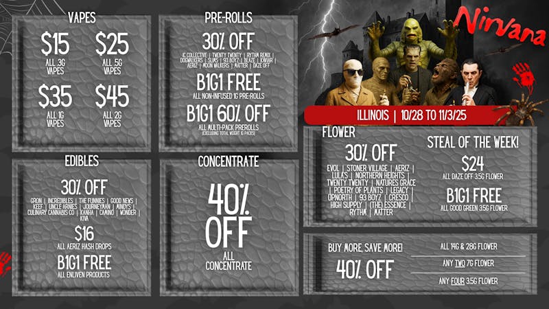 Nirvana Dispensary - Lake Zurich NIRVANA: 25-50% OFF SELECT ITEMS!