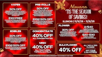 Nirvana Dispensary - Mount Carmel NIRVANA: up to 40% OFF SELECT ITEMS!