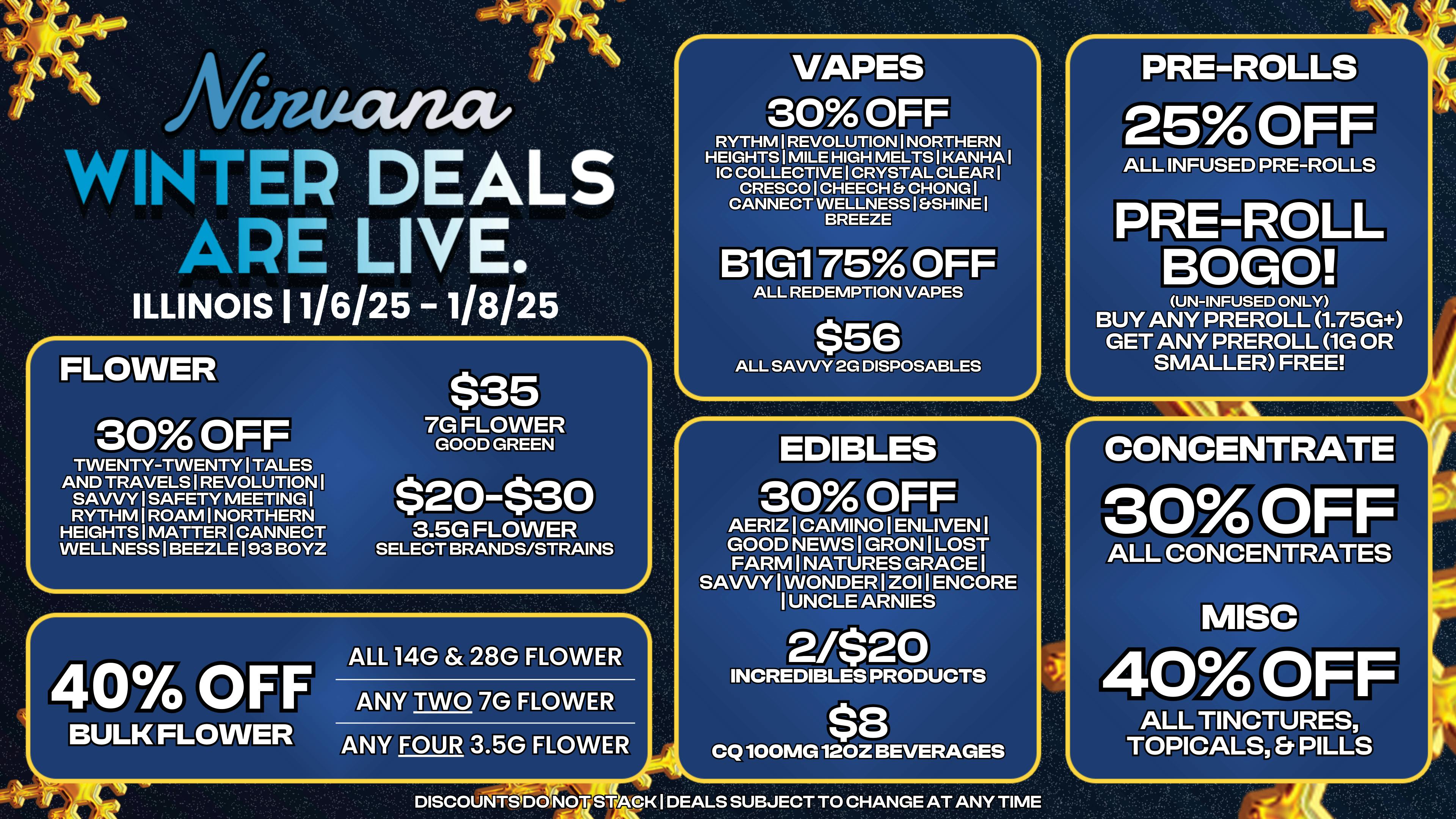 Nirvana Dispensary - Lake Zurich NIRVANA: up to 40% OFF SELECT ITEMS!