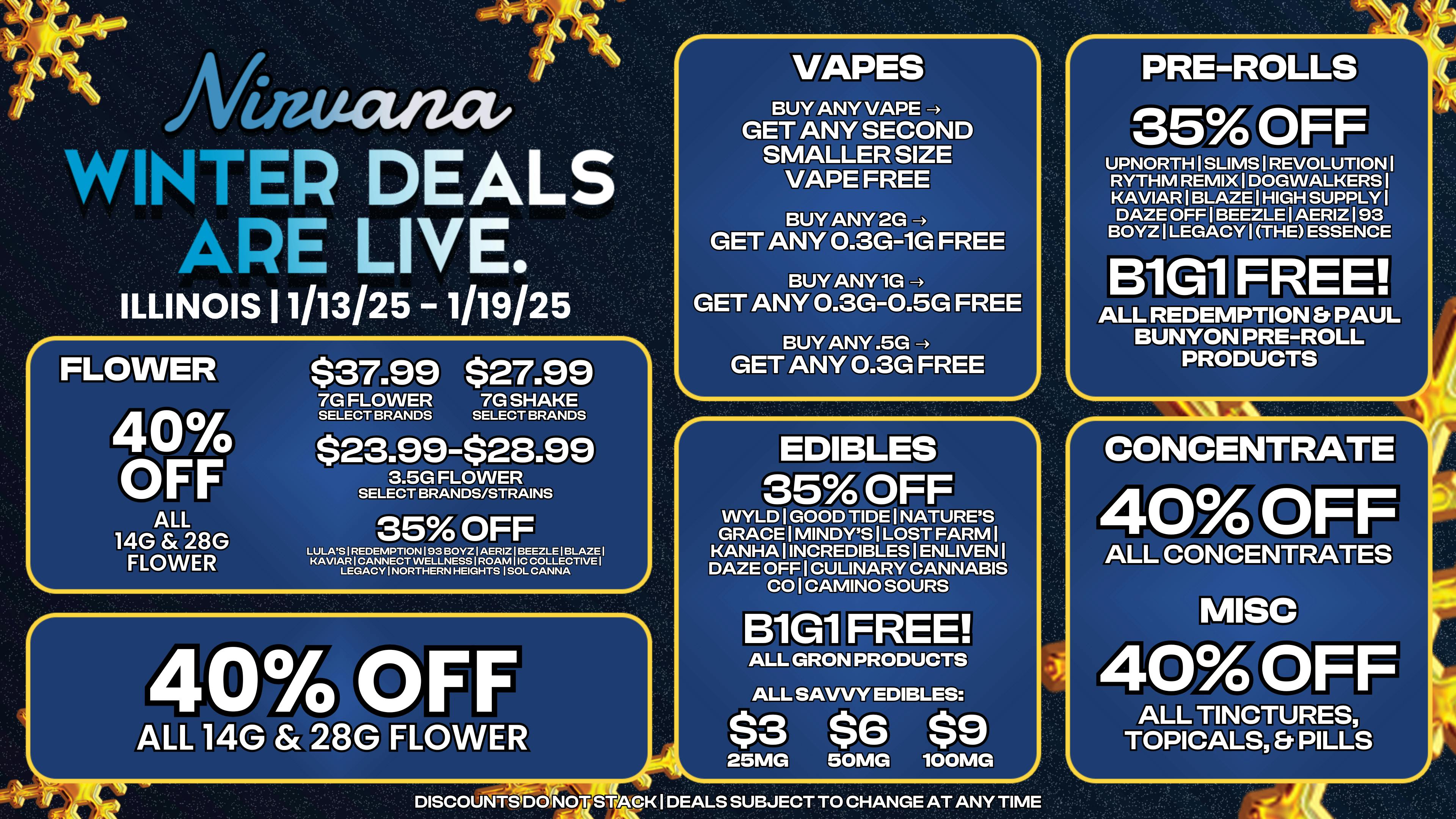 Nirvana Dispensary - Lake Zurich NIRVANA: up to 40% OFF SELECT ITEMS!