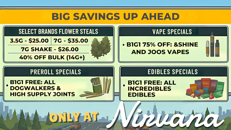 Nirvana Dispensary - Lake Zurich NIRVANA: B1G1 SELECT ITEMS!