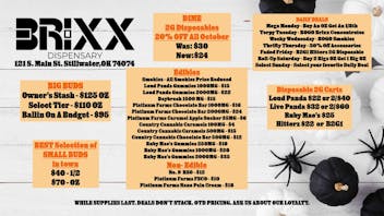 Brixx OCTOBER DAILY DEALS AND SPECIALS!!