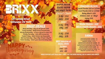 Brixx November Daily Deals and Specials!!