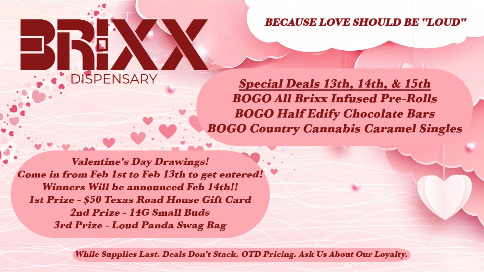 Brixx February Specials!!