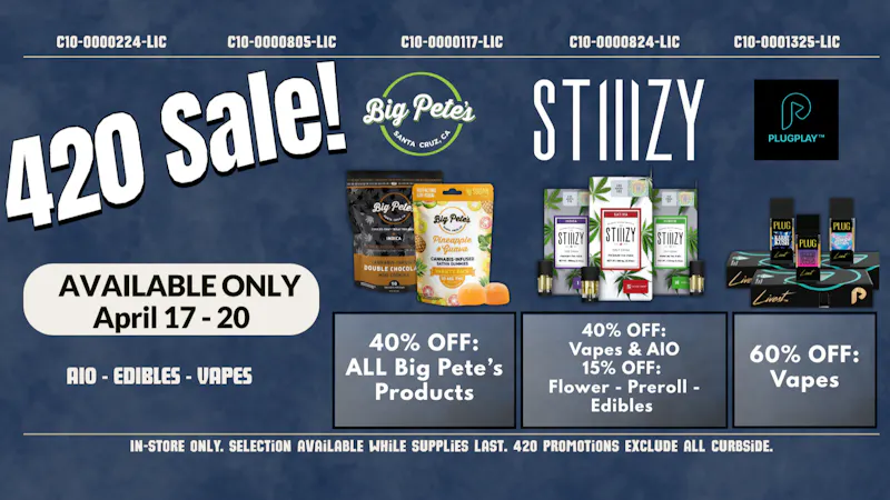 FLOR Happy 4/20! Discounts on your favorite brands.