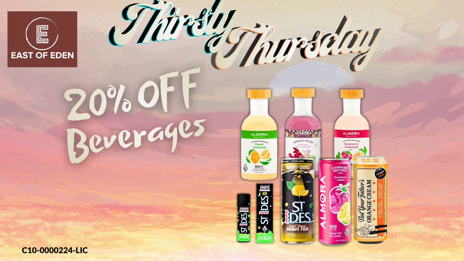East of Eden Cannabis Co. Thirsty Thursdays, at East of Eden!