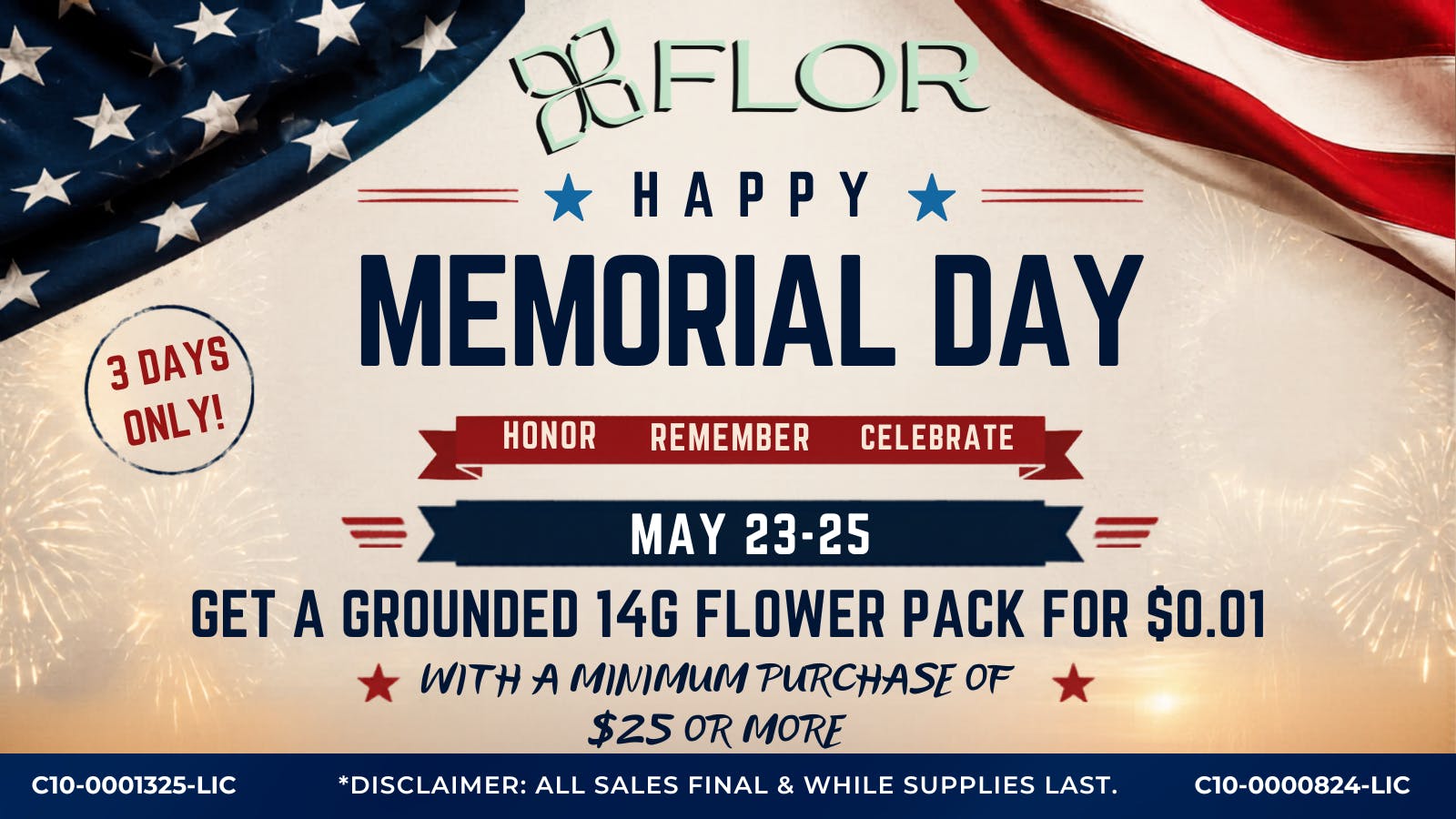 FLOR- Redwood City (NOW OPEN) Celebrate Memorial Day Weekend with Flor!