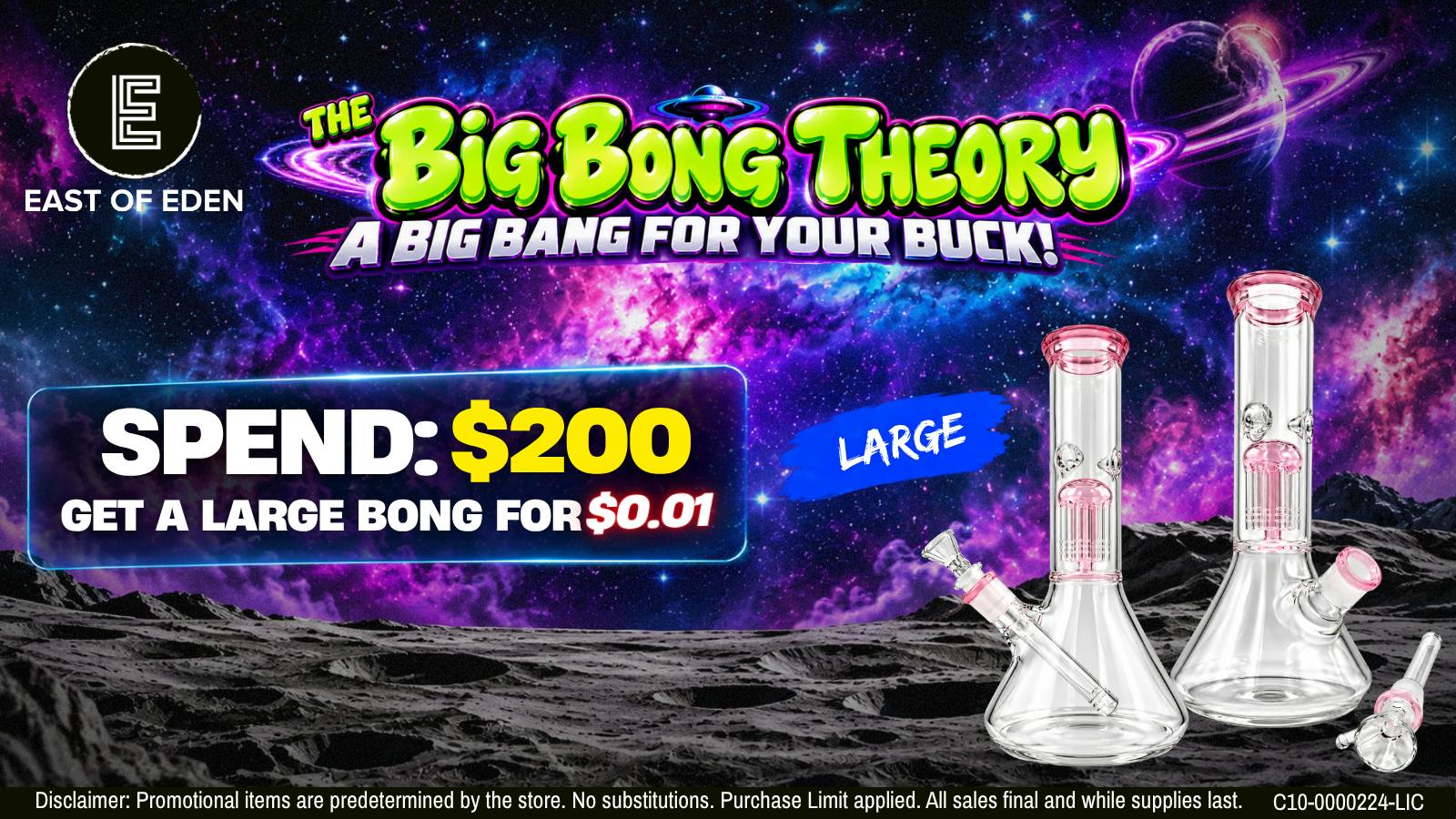 East of Eden Cannabis Co. LIMITED TIME: The Big Bong Bundle!