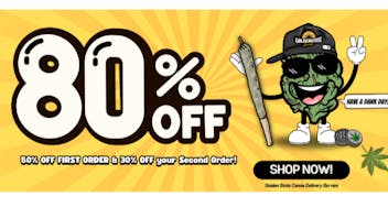 Golden State Canna Get 80% Off 50% off 1st order & 30% Off 2nd order