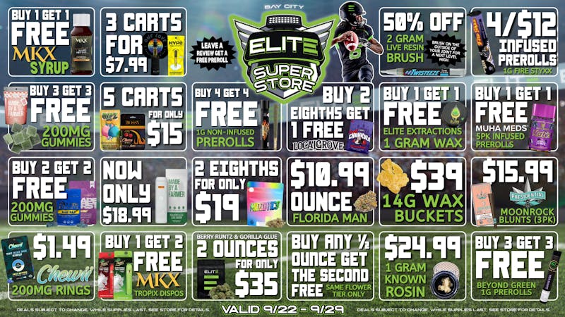 Elite Cannabis - Bay City BAY CITY! CLICK HERE FOR DAILY DEALS!