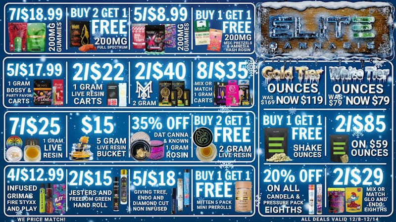 Elite Cannabis - Mt. Morris - Recreational MT MORRIS! CLICK HERE FOR DAILY DEALS!💚