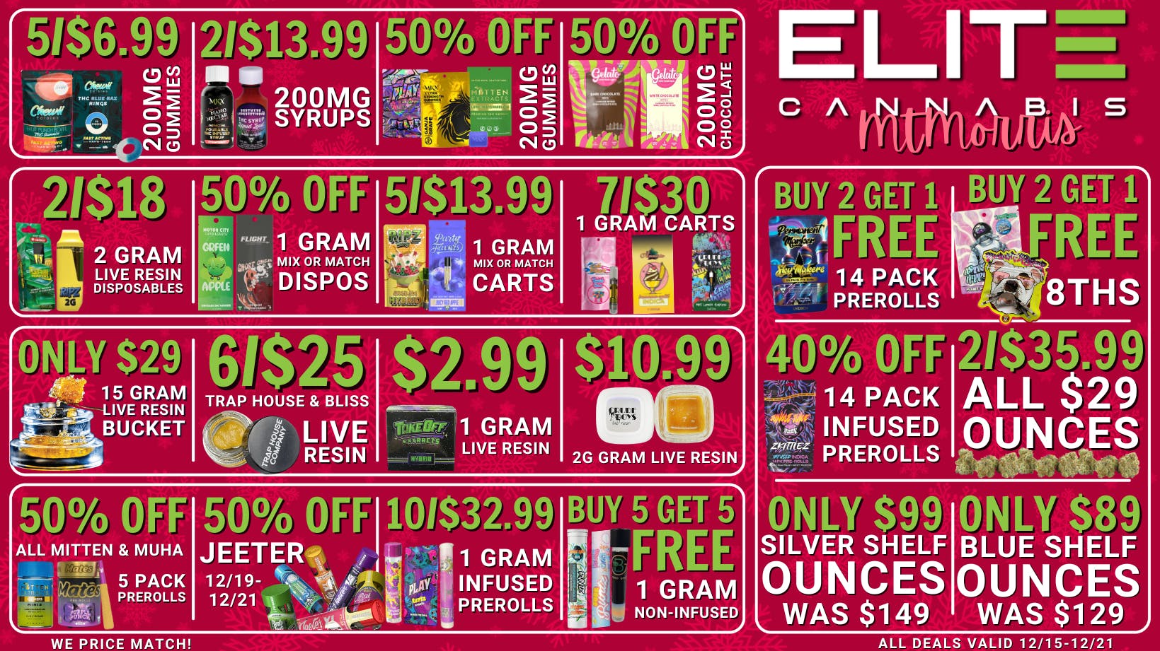 Elite Cannabis - Mt. Morris - Recreational MT MORRIS! CLICK HERE FOR DAILY DEALS!💚