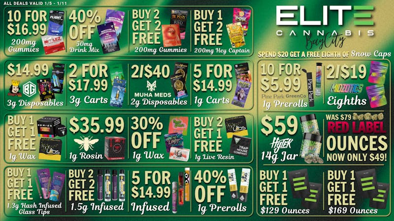 Elite Cannabis - Bay City BAY CITY! CLICK HERE FOR DAILY DEALS