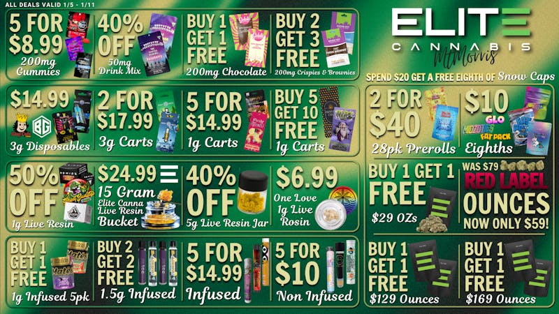 Elite Cannabis - Mt. Morris - Recreational MT MORRIS! CLICK HERE FOR DAILY DEALS!💚
